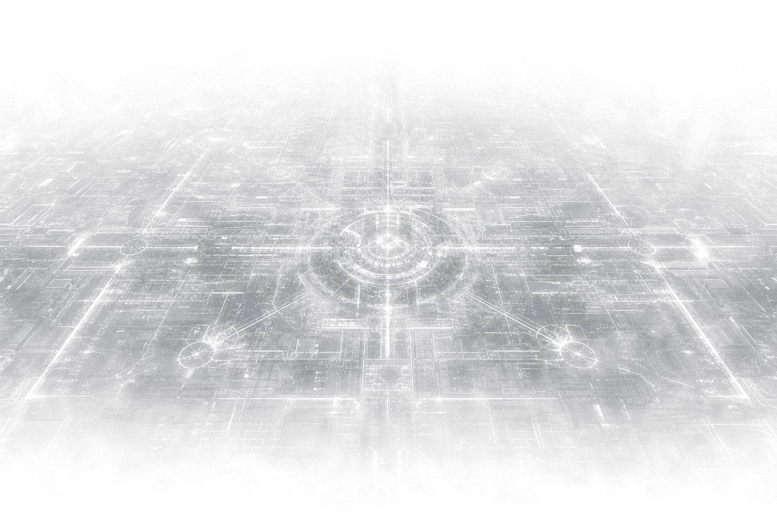Luminous planetary infrastructure grid seen from high altitude